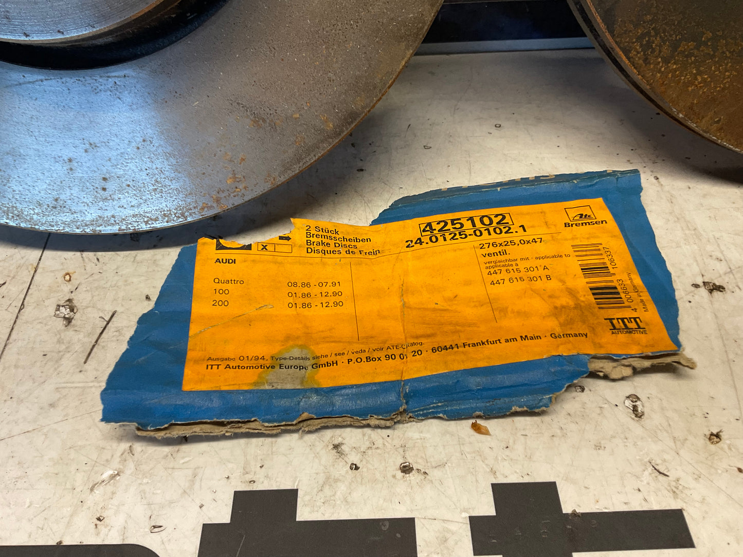 Front Brake Rotor Set 447615301A NOS Ate B2 C3 URQ