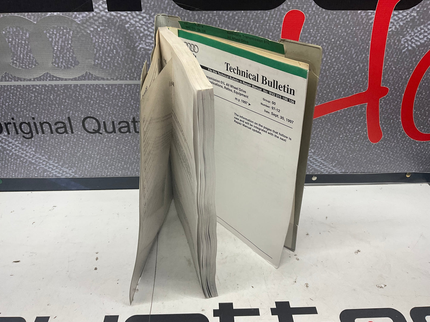 1996-01 A8 Automatic Transmission 01L Repair Manual W42015196106