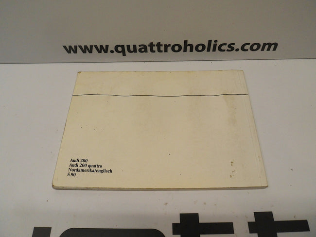 1991 200 Quattro Owners Manual