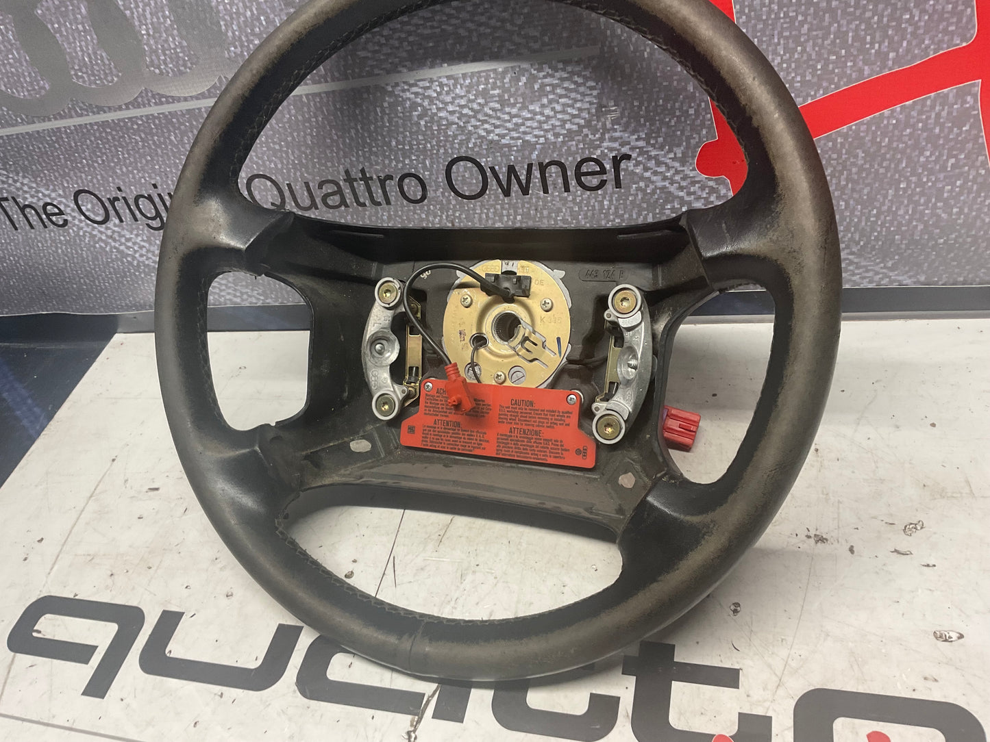 Black Leather Steering Wheel  441419091  D1 C3