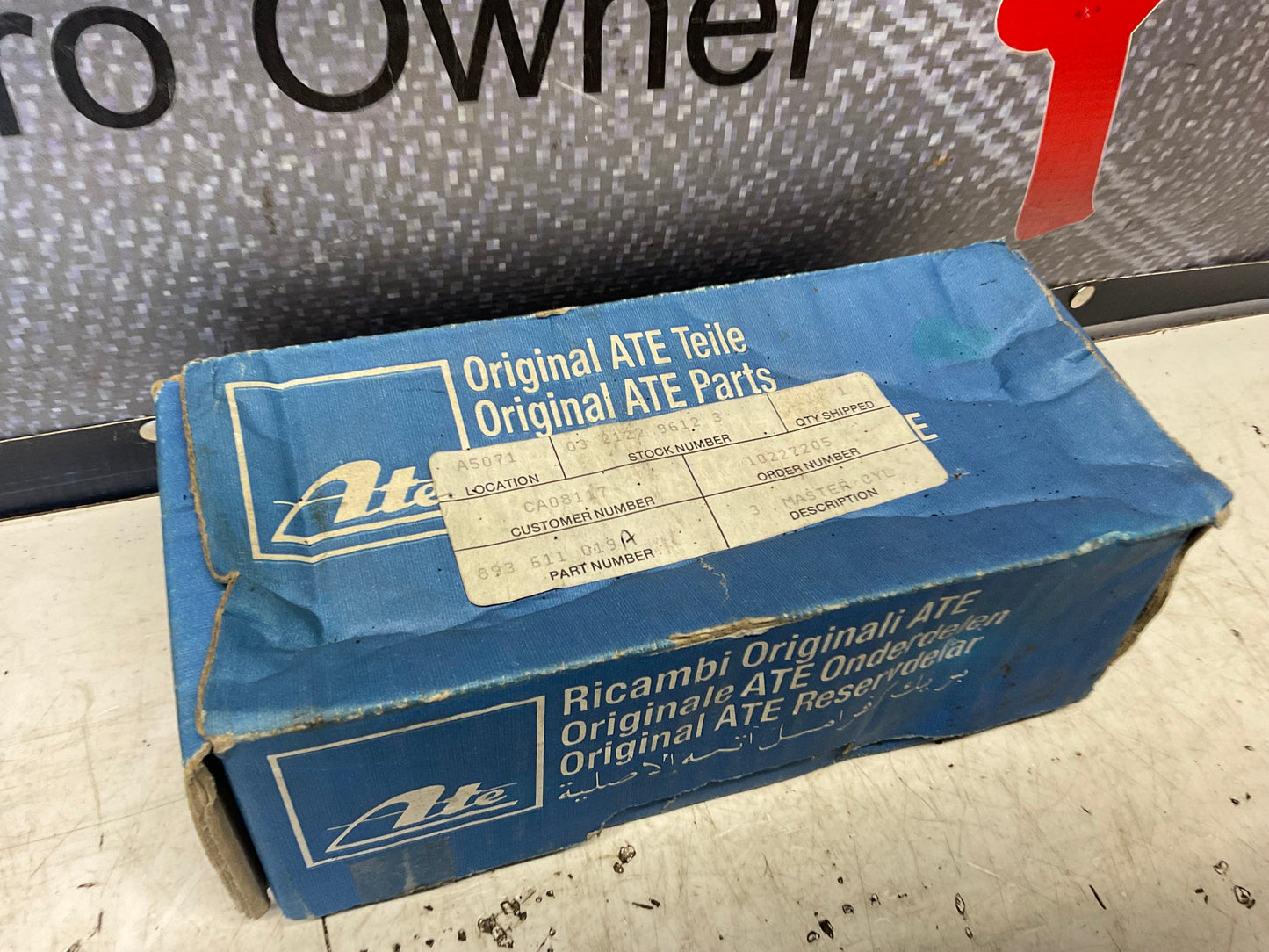Brake Master Cylinder NOS 893611019A  B3  Ate