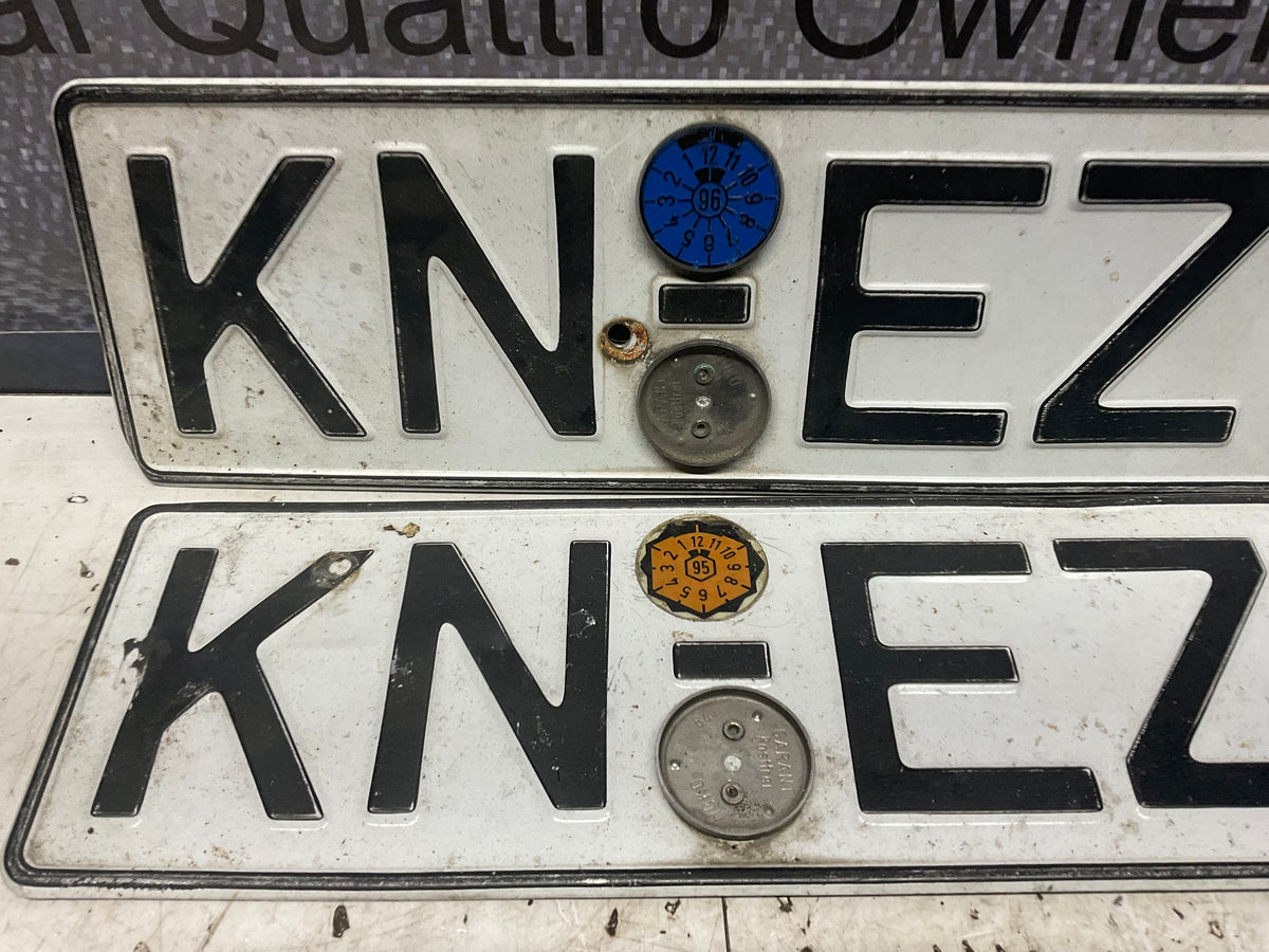 European License Plate Set 1995 Authentic