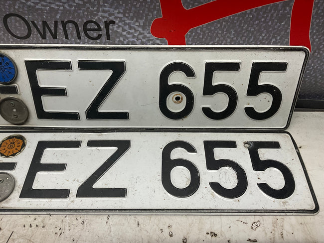 European License Plate Set 1995 Authentic