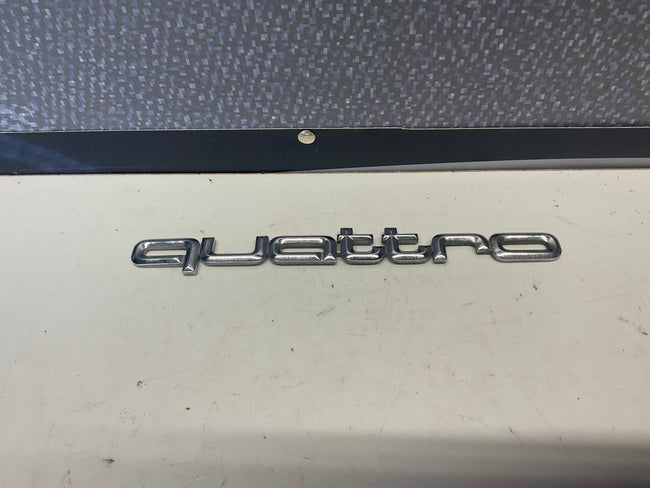 Rear Trunk Lid Quattro Badge