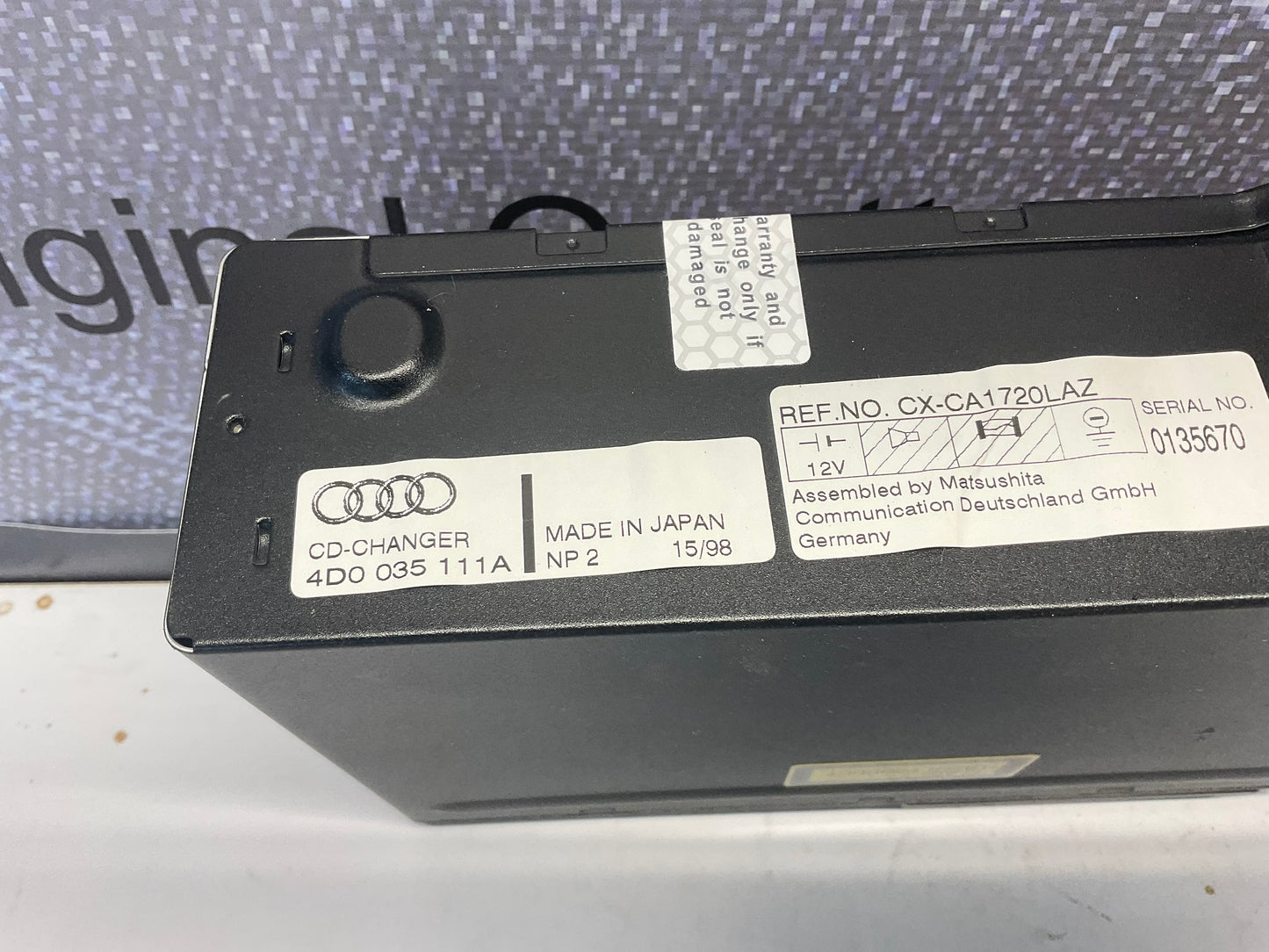 6 Disk CD Changer 4D0035111A