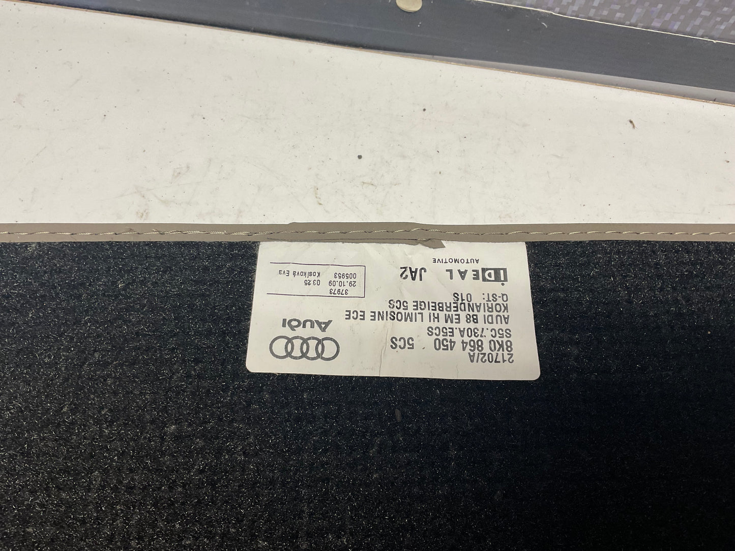 Rear Floor Mat Set 8K0864450 B8 NOS  Tan