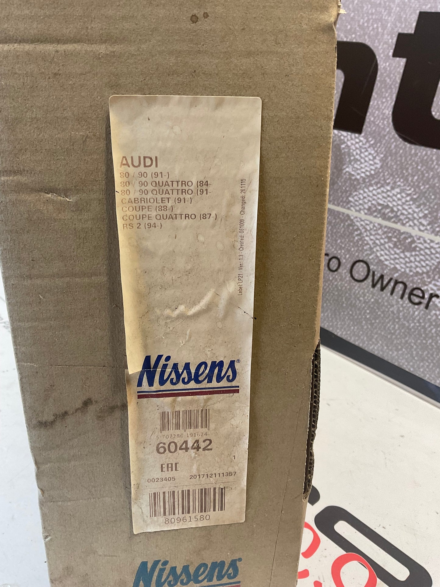 Radiator Nissens 60442 New B3 B4