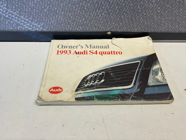 1993 Audi S4 Quattro Owners Manual. C4