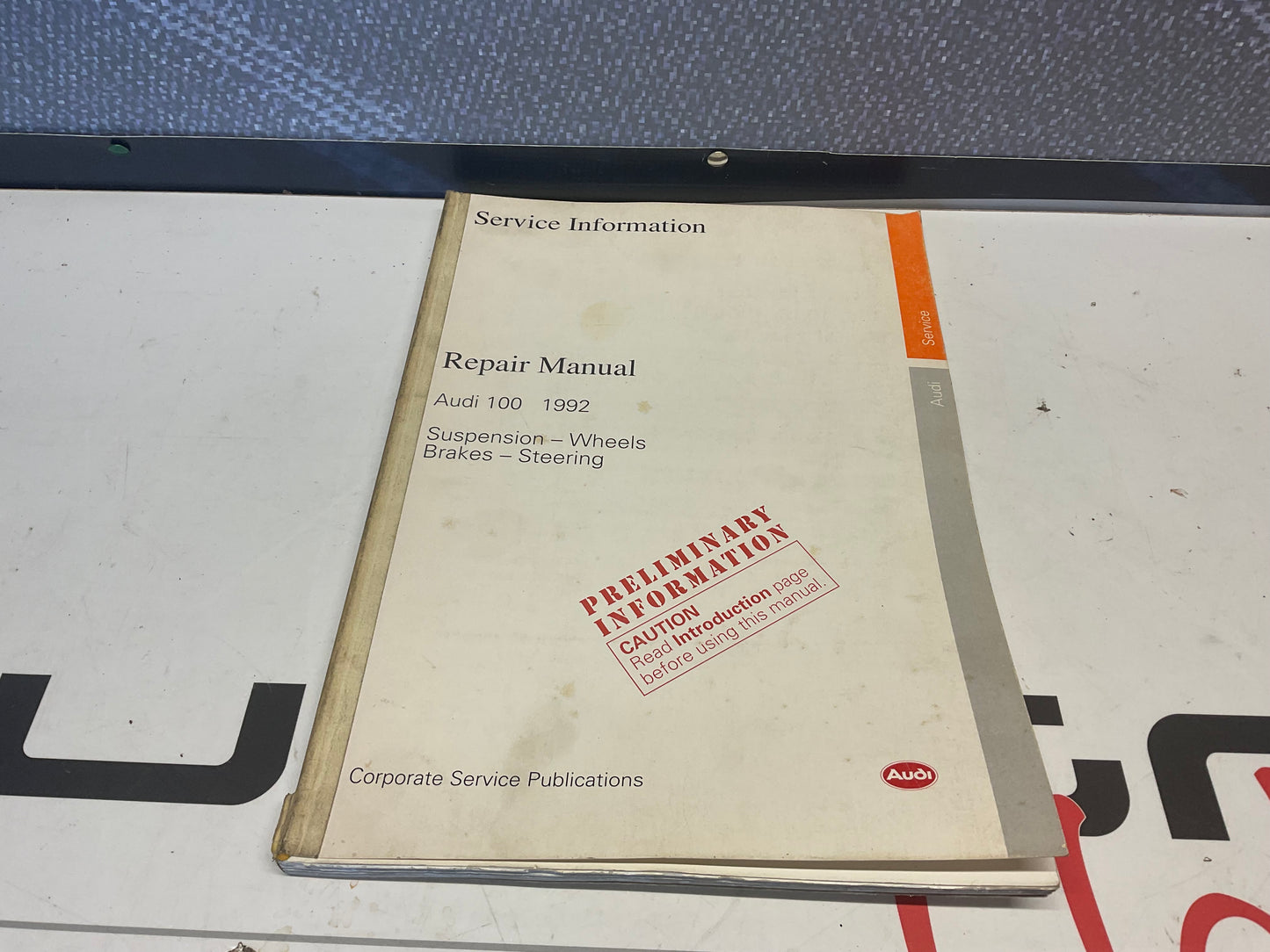 1992 Audi 100 Factory Repair Manual W42544192RM4