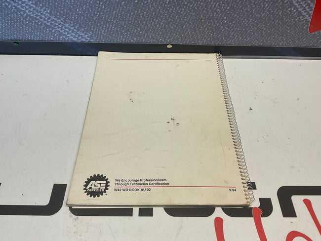 1992-93 V8 Quattro Electrical Wiring Factory Service Manual W42WDAU02