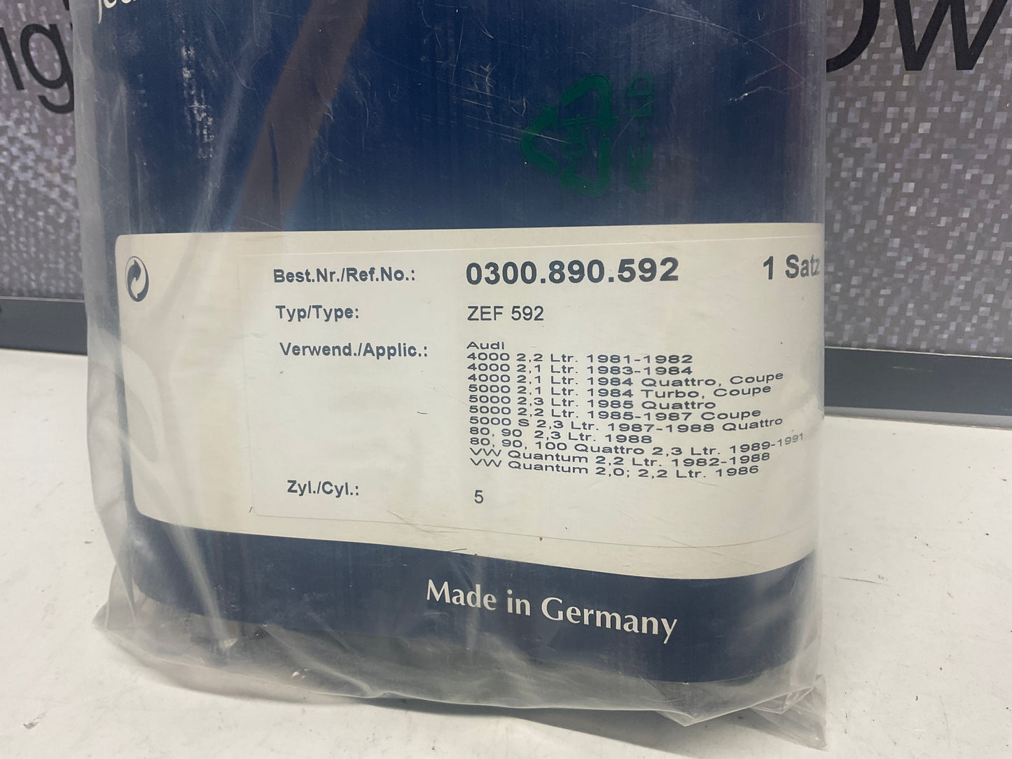 Spark Plug Wire Set NOS 034998031  5cyl  Beru