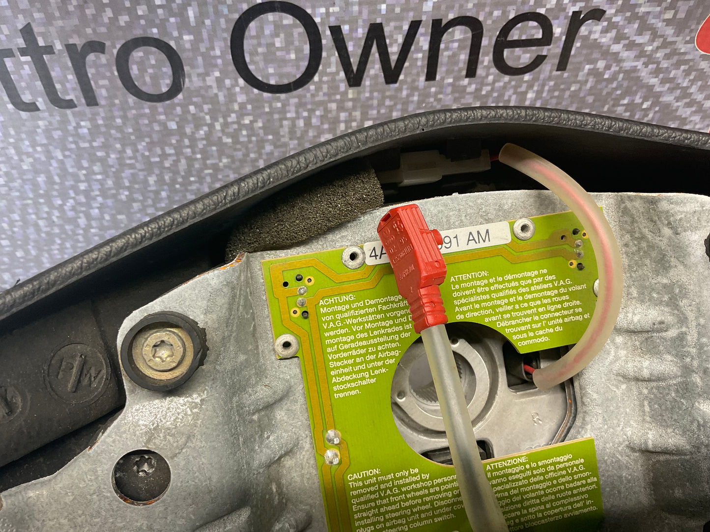 Leather Steering Wheel NOS S-Line  4A0419091AM