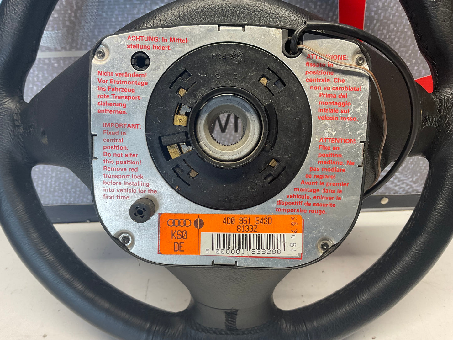 Leather Steering Wheel NOS S-Line  4A0419091AM