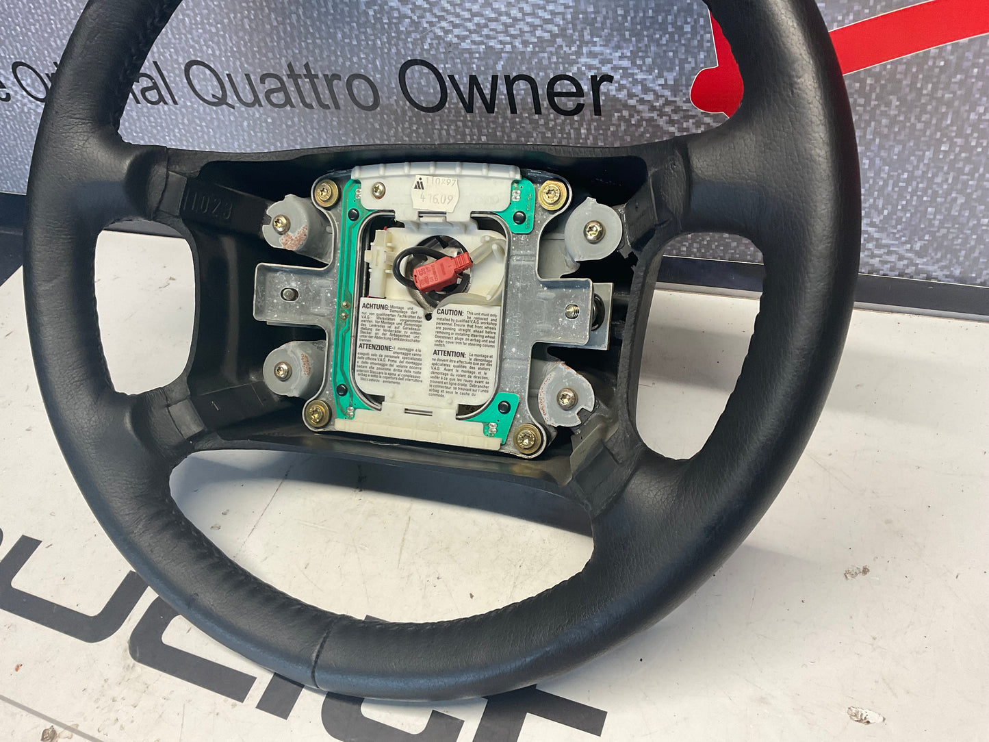 Leather Steering Wheel NOS 4A0419091