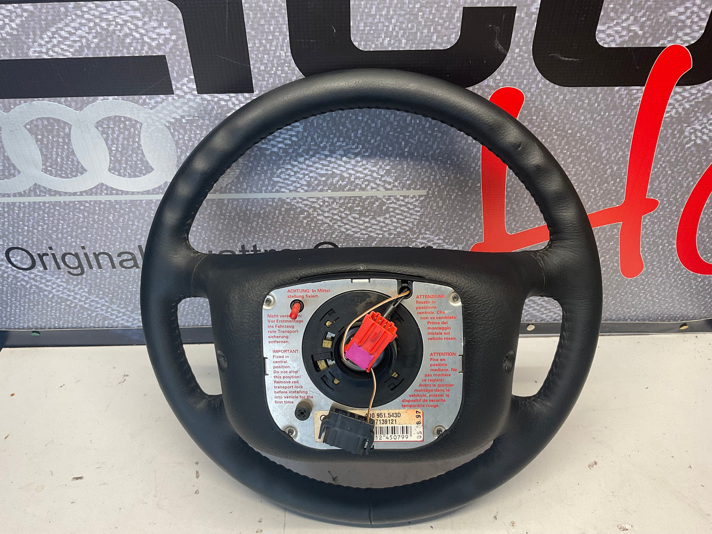 Leather Steering Wheel NOS 4A0419091