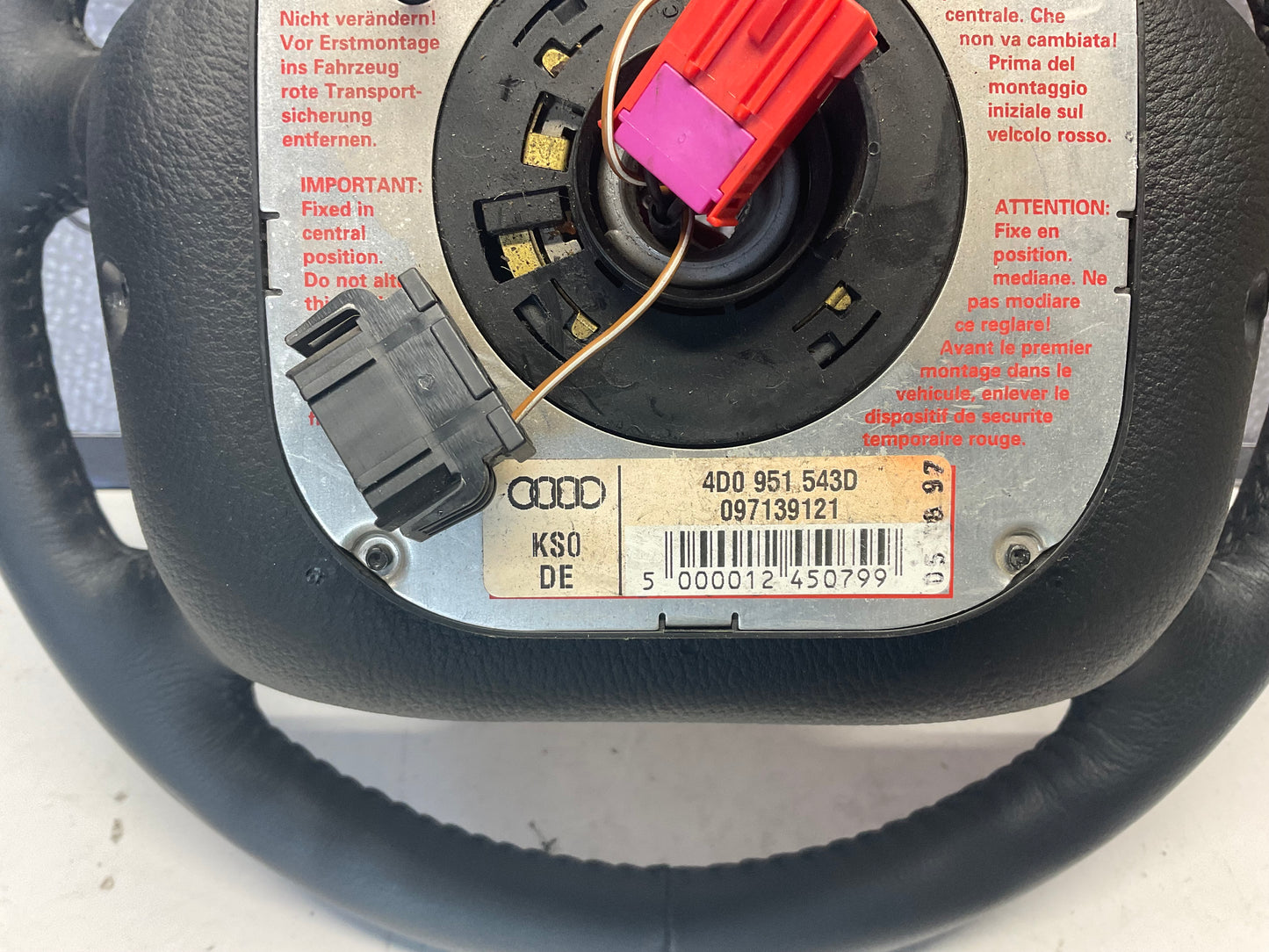 Leather Steering Wheel NOS 4A0419091