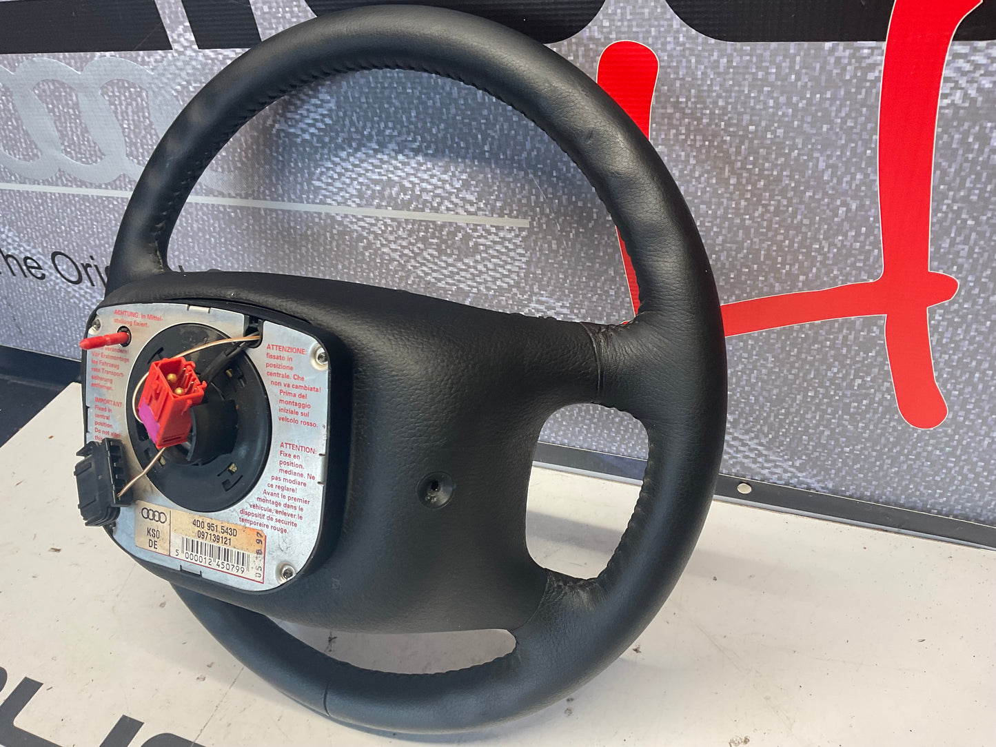 Leather Steering Wheel NOS 4A0419091