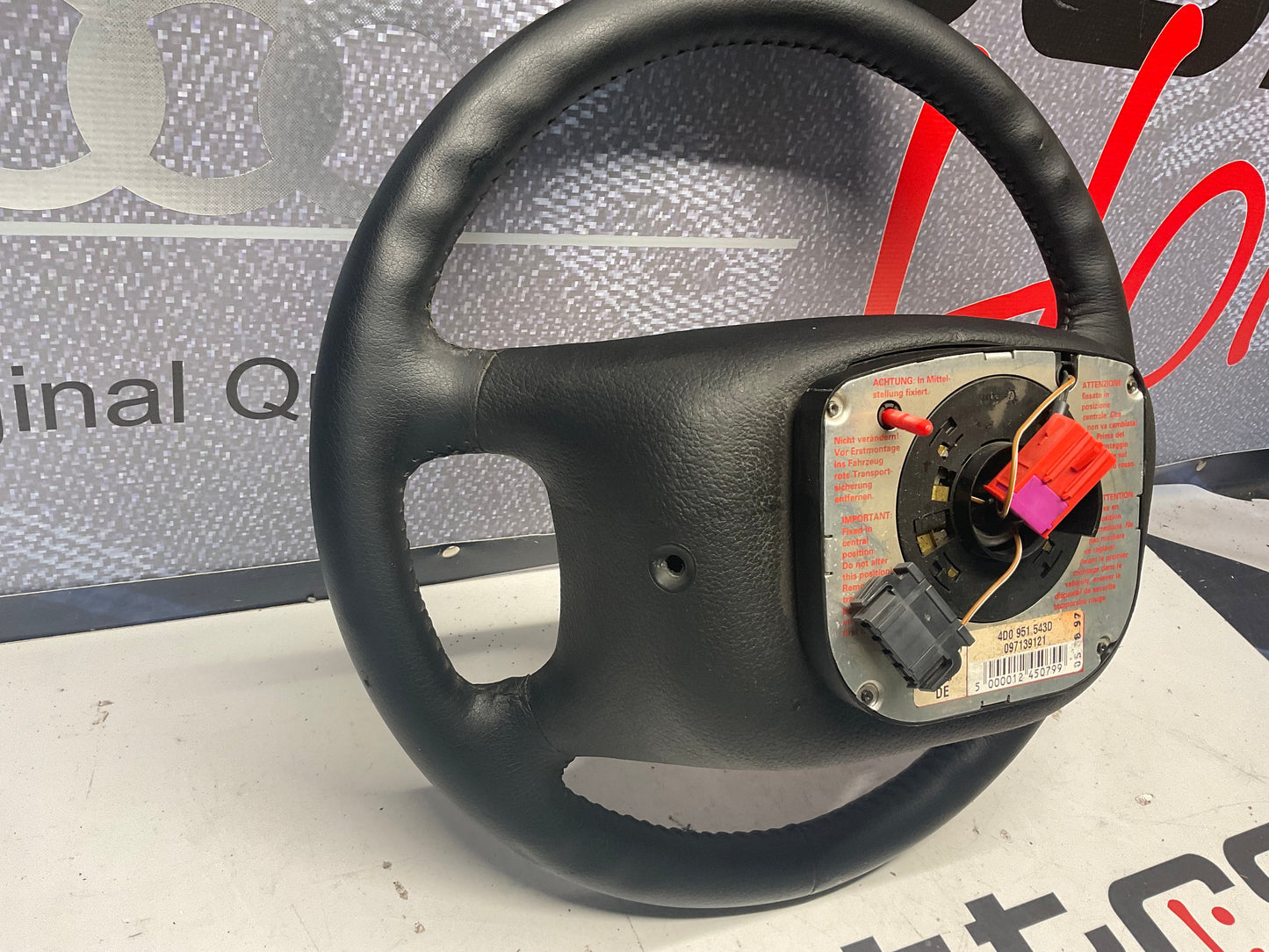 Leather Steering Wheel NOS 4A0419091