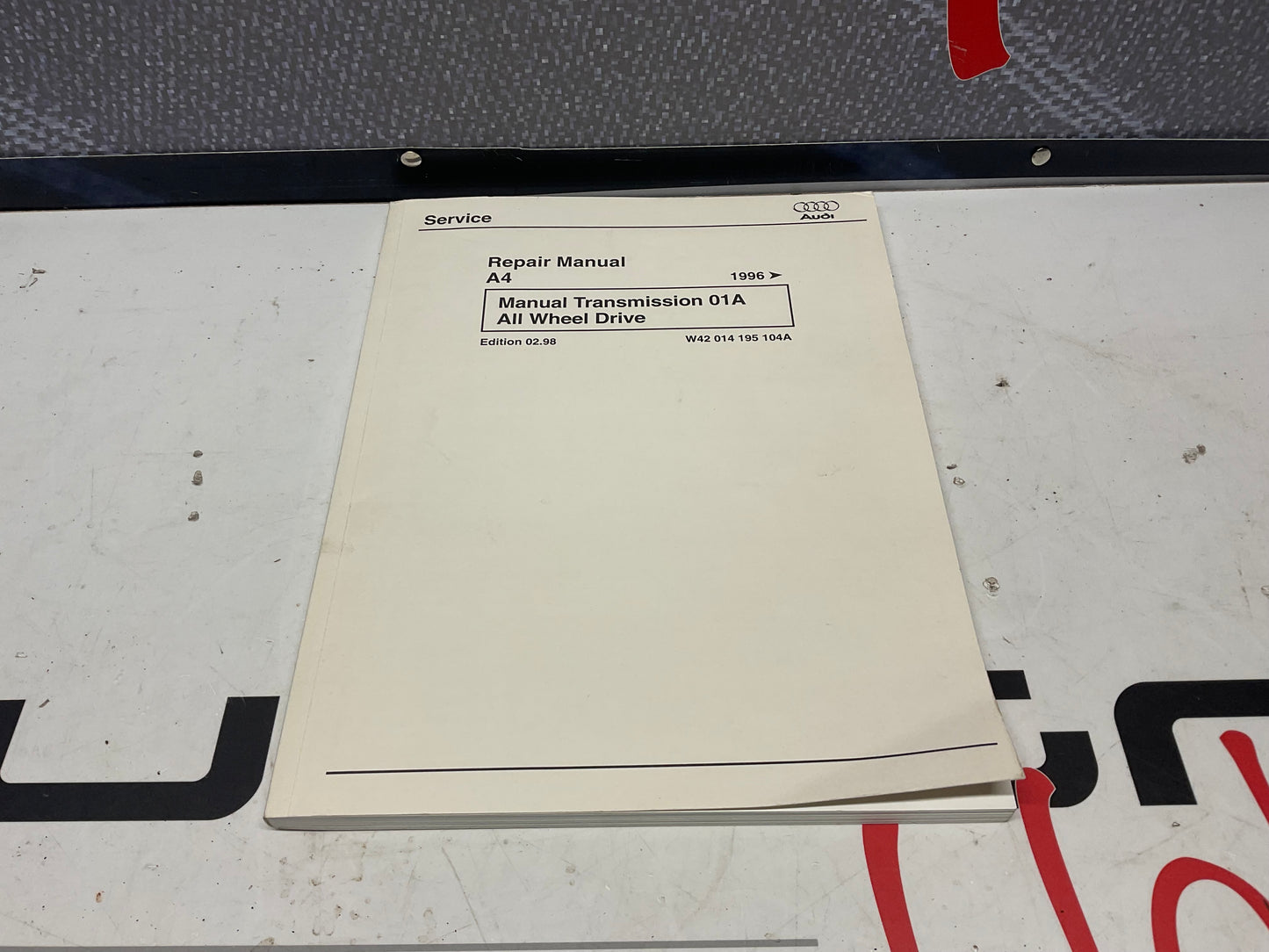 1996-99 A4 Manual Transmission 01A Quattro Repair Manual W42014195104A