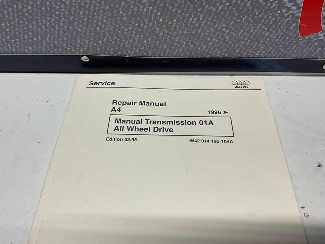 1996-99 A4 Manual Transmission 01A Quattro Repair Manual W42014195104A