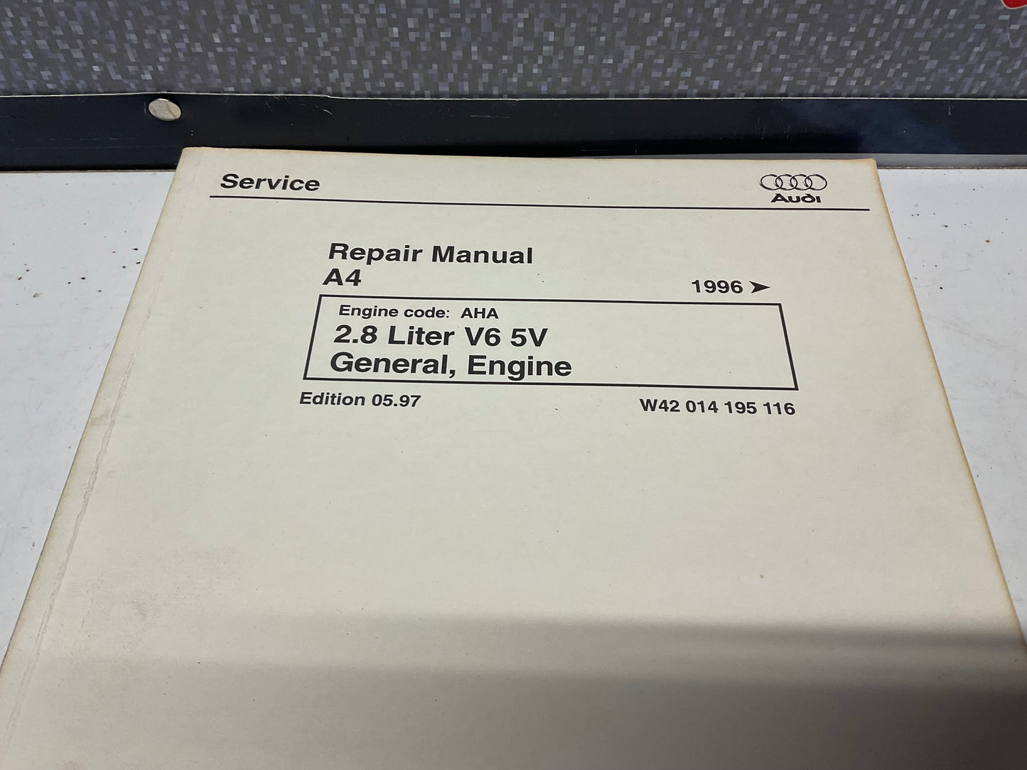 1996-99 A4 2.8L V6 5V General Engine Repair Manual W42014195116