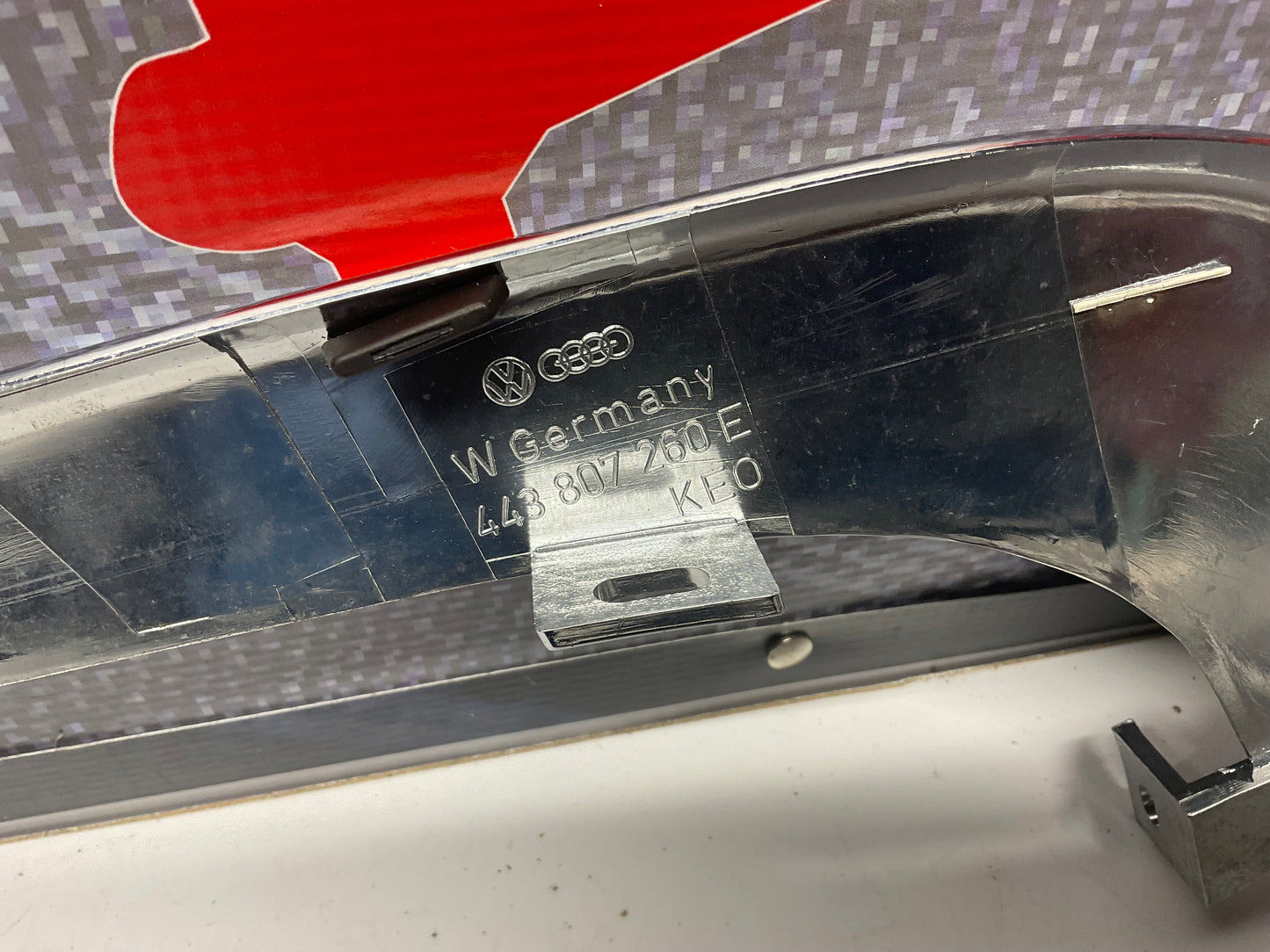 Passenger Front Bumper Trim Right NOS 443807260E C3