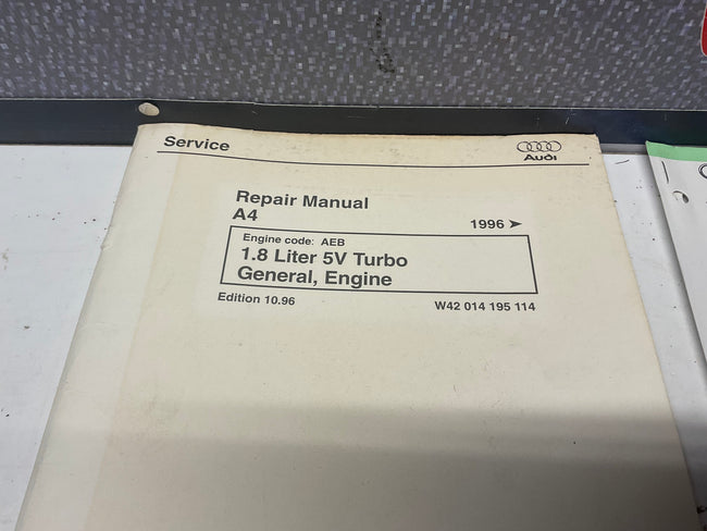 1996-01 AEB 1.8L 5V Turbo Engine Repair Manual W42014195114