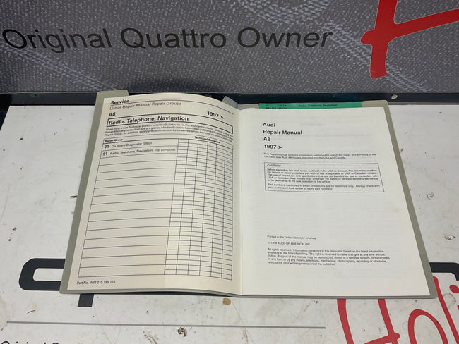 1997-2000 A8 Radio & Telephone & Navigation Repair Manual W42015196116 D2