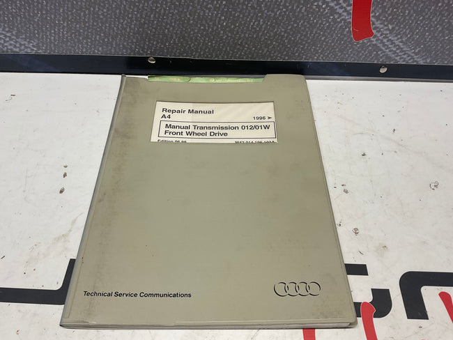 1996-01 A4 Manual Transmission 012/01W FWD Repair Manual W42014195103A  B5