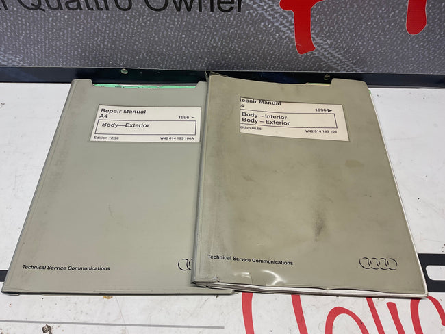 1996-01 A4 Audi 10 Volume Repair Manual Set W42014195107B-123  B5