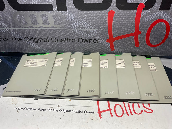 1993-95 Audi 90 Factory 8 Volume Set Repair Manuals W42016197101-108  B4
