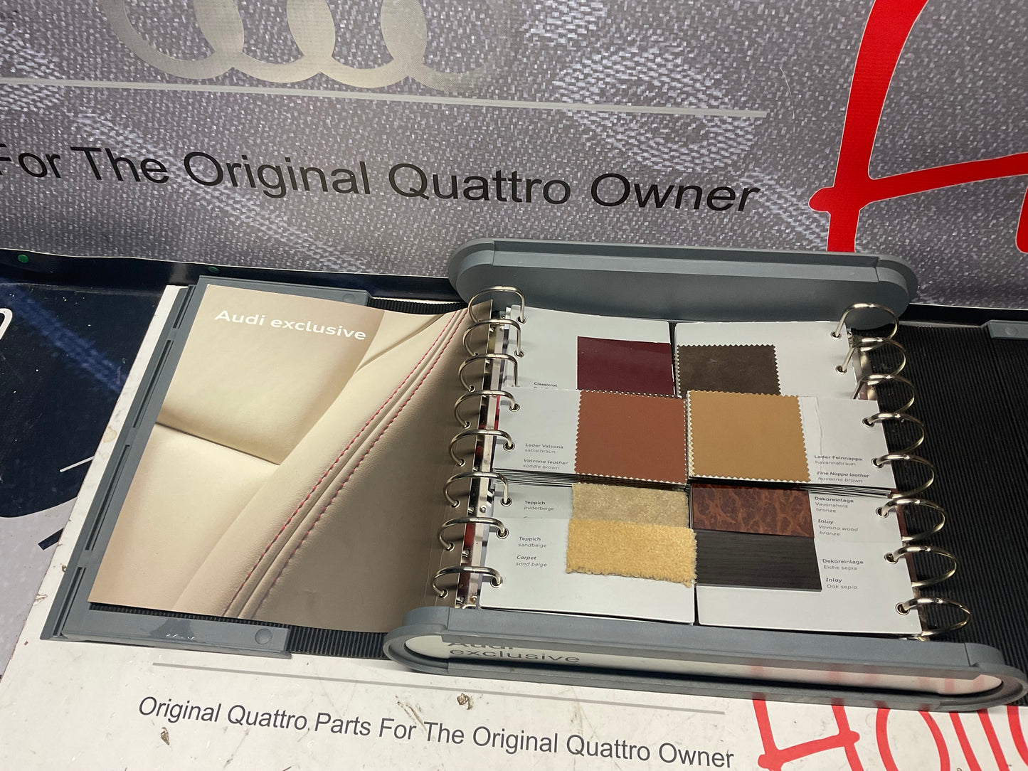 2004 Audi Exclusive Dealer Options Sales Swatch Packet Case