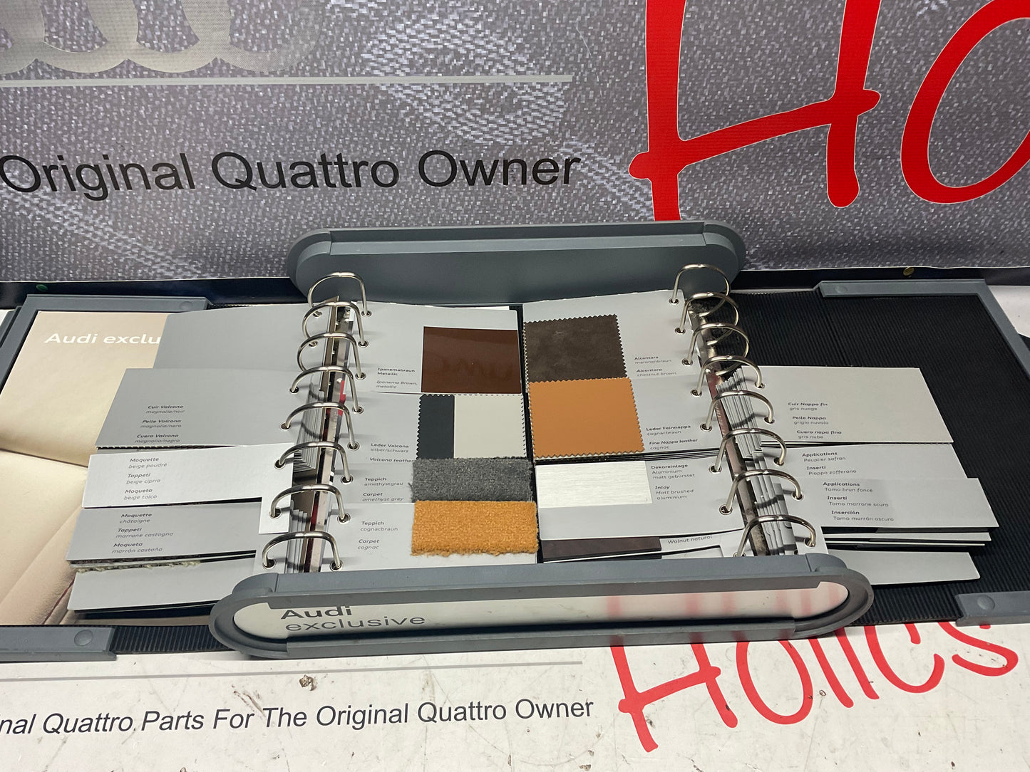 2004 Audi Exclusive Dealer Options Sales Swatch Packet Case