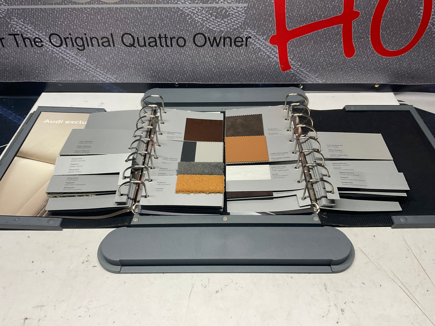 2004 Audi Exclusive Dealer Options Sales Swatch Packet Case