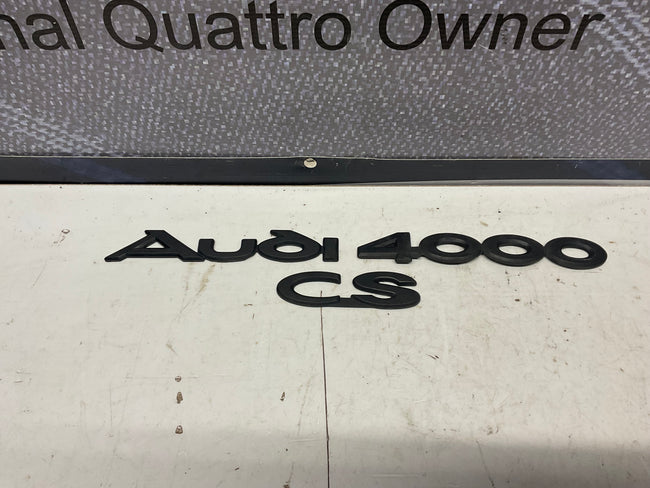 Trunk Lid Badges Audi 4000 CS  Black  B2
