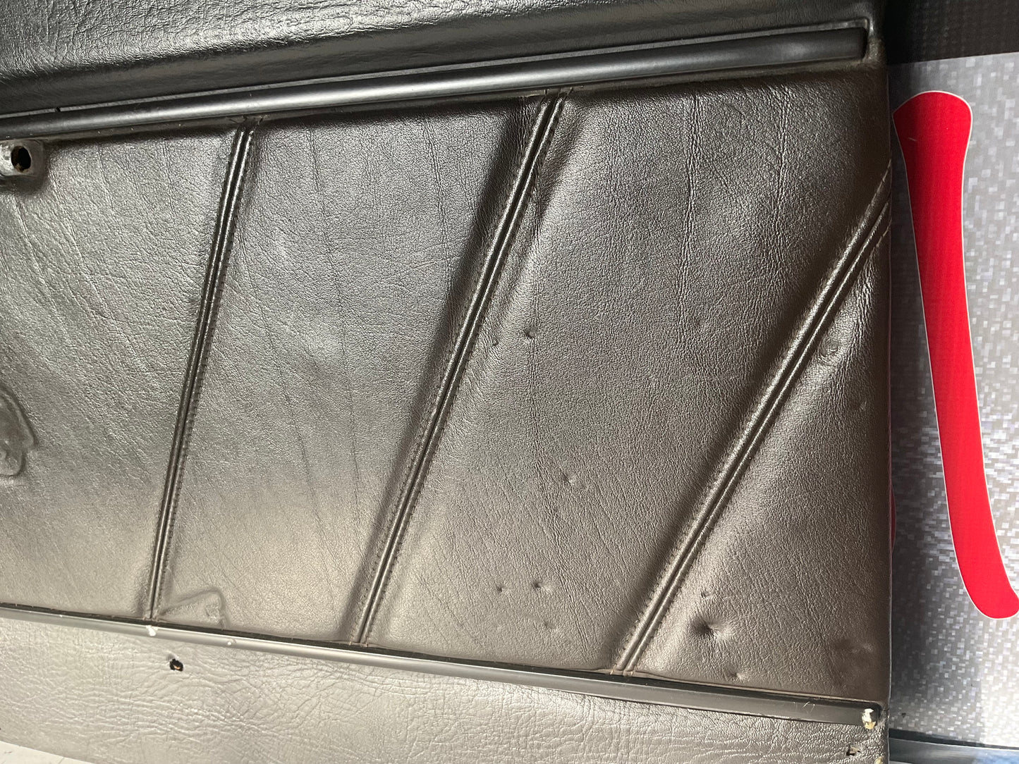 Driver Front Door Panel Left  813867355A  Chocolate Brown Leather  B2