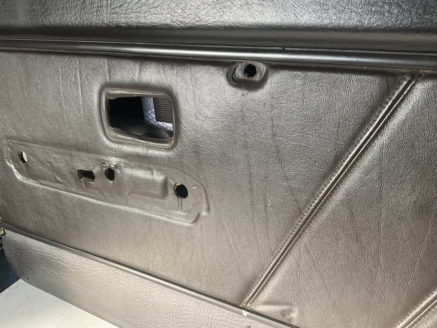 Driver Front Door Panel Left  813867355A  Chocolate Brown Leather  B2