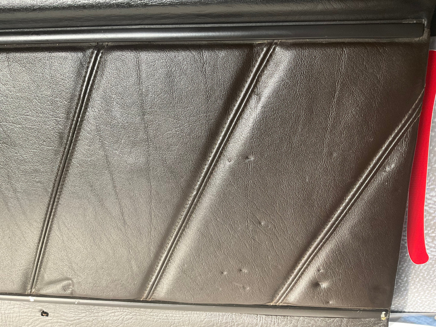 Driver Front Door Panel Left  813867355A  Chocolate Brown Leather  B2