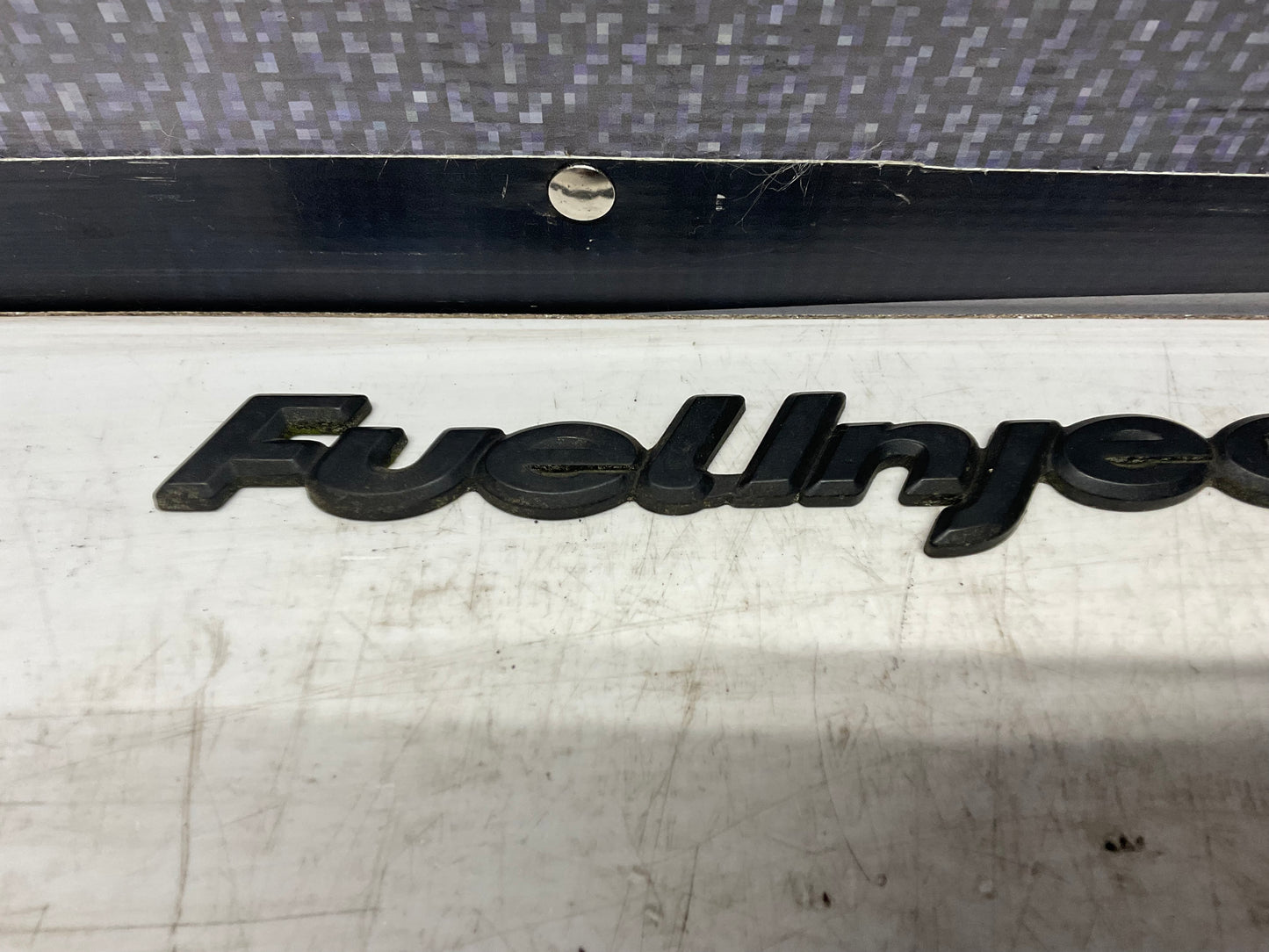 Trunk Lid Fuel Injection Badge  B2  Black