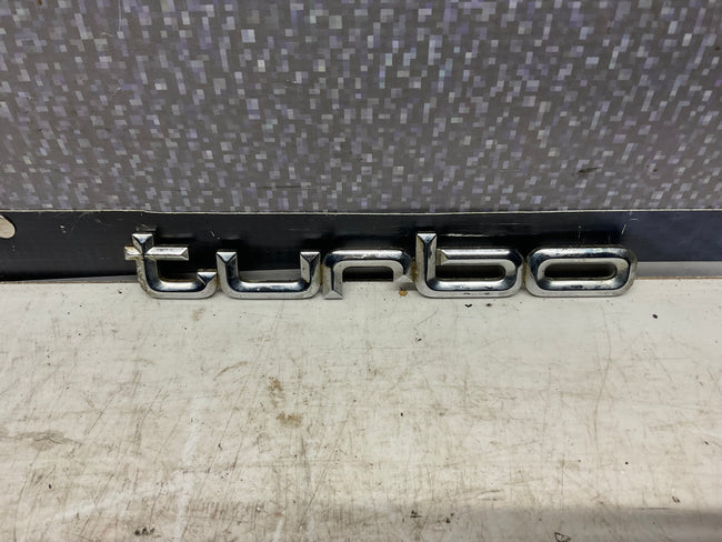 Trunk Lid Badge TURBO C3  Chrome
