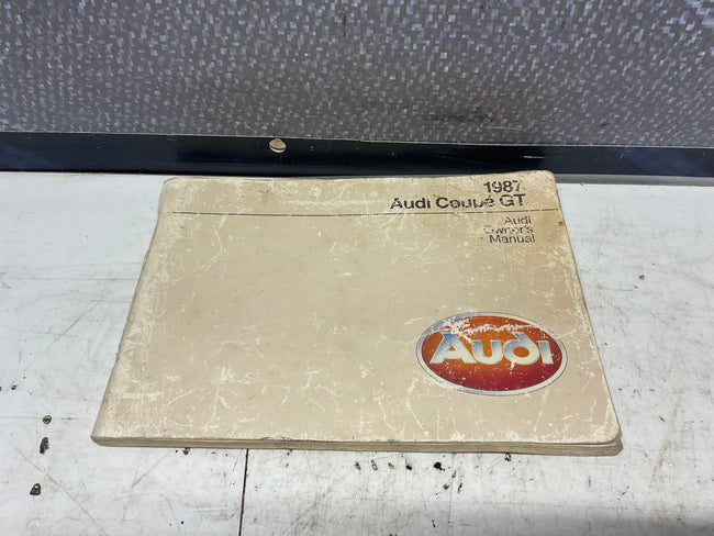 1987 Audi Coupe GT Owners Manual B2 (Copy)