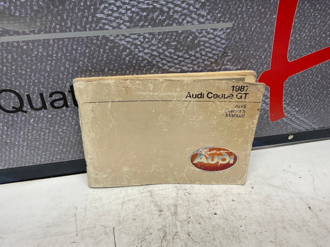 1987 Audi Coupe GT Owners Manual B2 (Copy)
