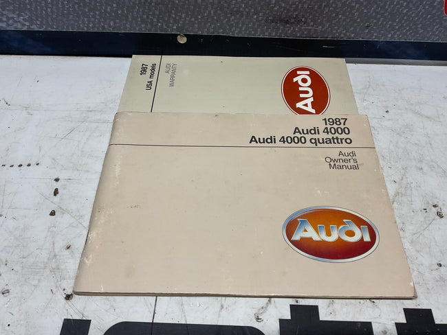 1987 Audi 4000/4000 Quattro Owners Manual B2