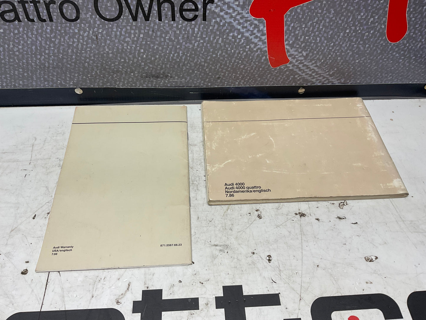 1987 Audi 4000/4000 Quattro Owners Manual B2