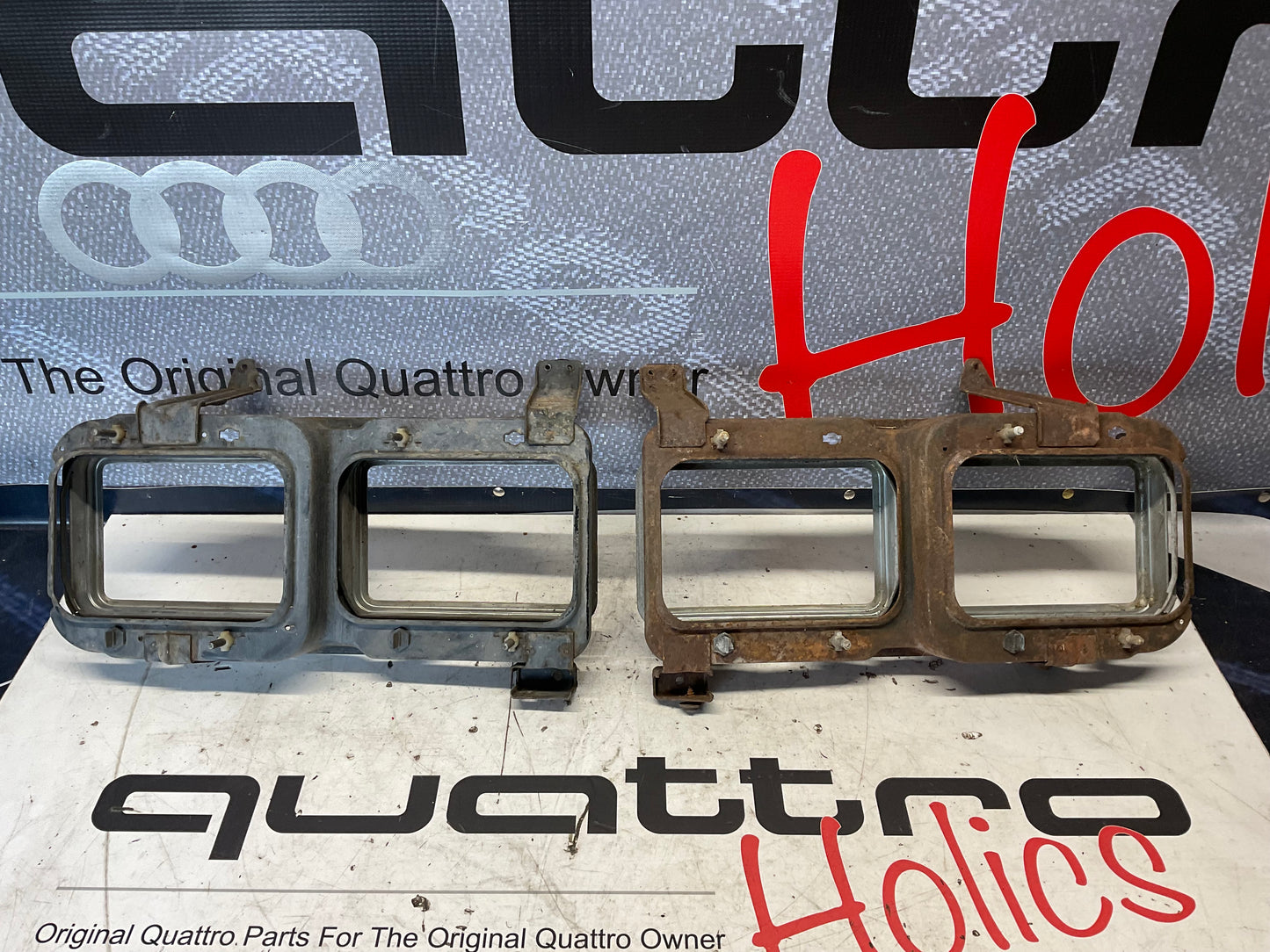Early Quad Headlight Bracket Pair B2  4000 URQ Coupe