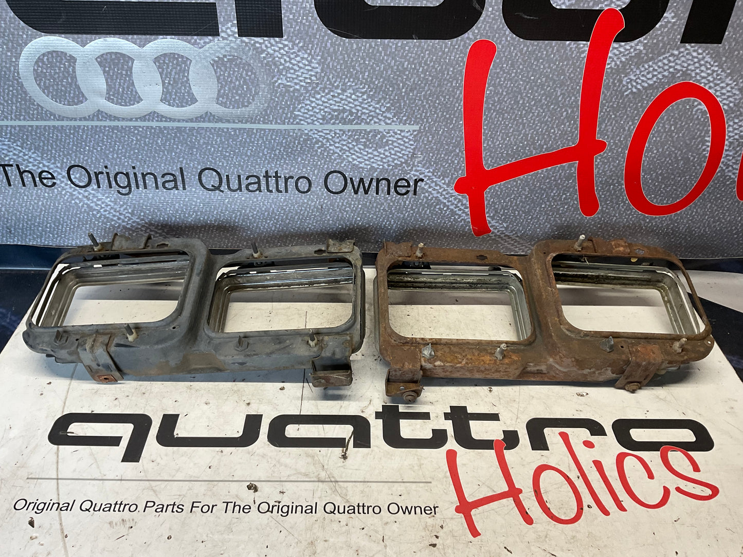Early Quad Headlight Bracket Pair B2  4000 URQ Coupe