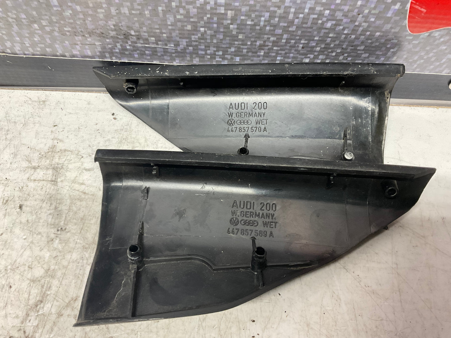 Rear Door Window Trim Cover Set  447857569A 447857570A  C3  D1  Black