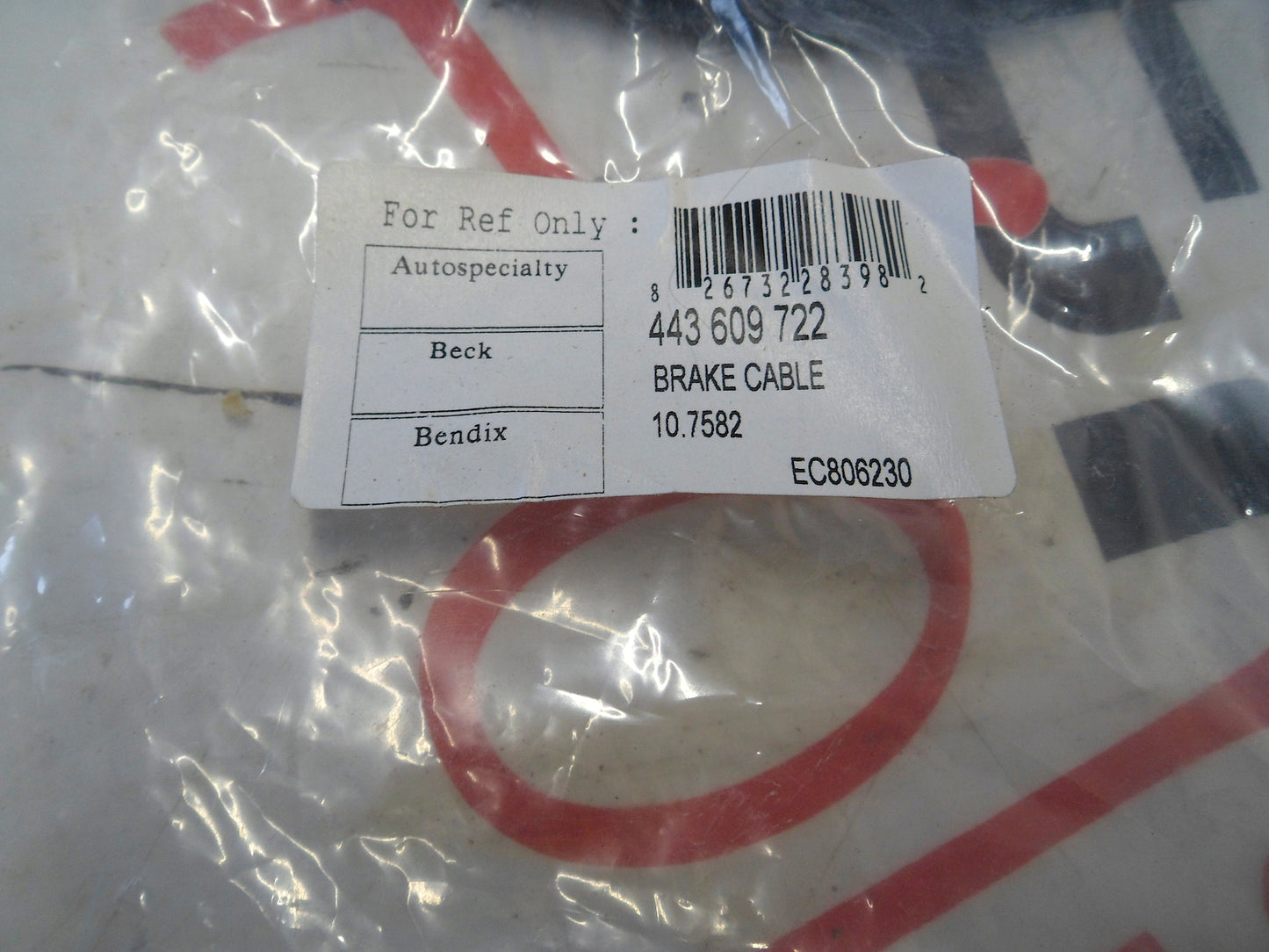 Emergency Brake Cable 443609722
