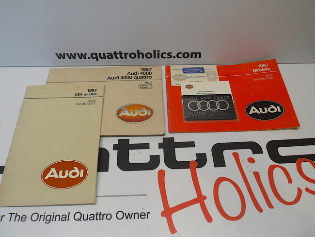1987 Audi 4000/4000 Quattro Owners Manual